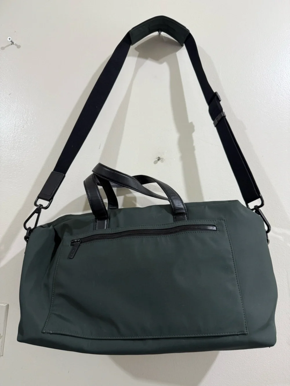 Away Deep Green Duffel Bag with Black Straps
